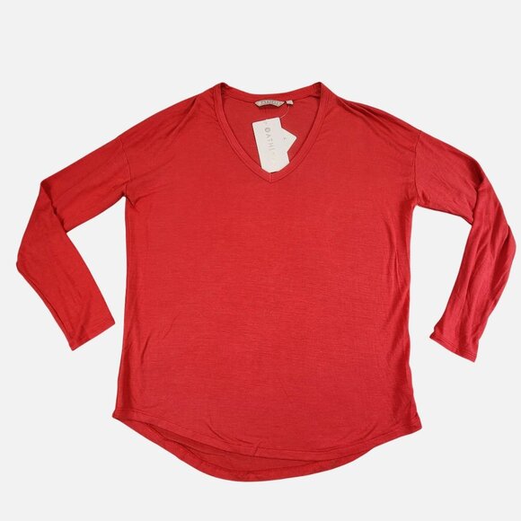 Athleta NEW Cloudlight Cowl Long Sleeve V-neck Breathable Top Soft Stretch sz Md - Picture 1 of 11
